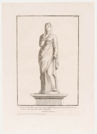 Sir Nicolas Dorigny (1658-1746) - Etching, Statue of Faustina the Younger