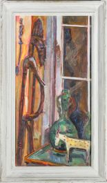 Brian Oxley (b.1943) - 2000 Oil, Still Life of Indigenous Objects