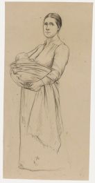 Edward Ridley - Early 20th Century Graphite Drawing, Mother & Baby