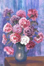 1959 Watercolour - Pink Carnations