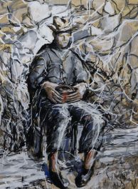 Elizabeth Hadden-Cave  - 20th Century Gouache, Encased by Nature