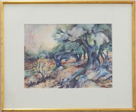 Araceli Booth - Framed 20th Century Watercolour, Light Through The Trees