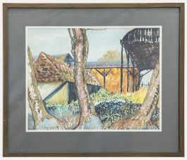 Elizabeth Rosemary Ziar (1919-2003) - Framed Watercolour, The Dutch Barn