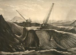 Marion Rhodes (1907-1998) - 20th Century Aquatint, Open Cast Coal Mining