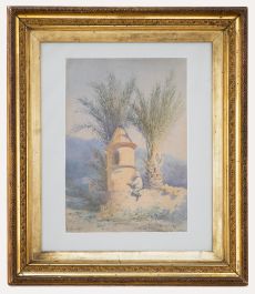 Giovanni Pinotti - Framed Late 19th Century Watercolour, Climbing the Wall