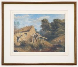 Follower of David Cox Jr.  - Mid 19th Century Watercolour, An Overshot Mill