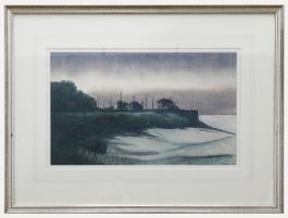 Leaper - Framed 20th Century Watercolour, The Boat Yard & Bay