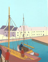 Gill Wilson - c.1996 Silkscreen, Portaferry, Country Down