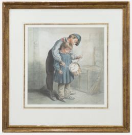 After Pierre Edouard Frère (1819-1886) - Framed Watercolour, The Little Drummer