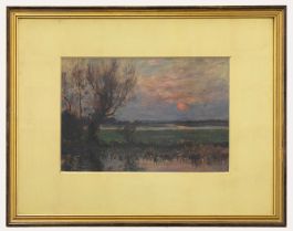 Atrrib. Frederick William Jackson (1859-1918) -  Oil, Winter Sunset