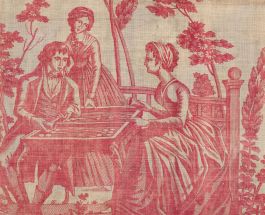 French Early 19th Century - Toile de Jouy Scene with Figures