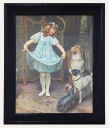 Pears Print Early 20th Century Chromolithograph - The New Dress