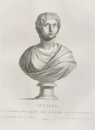 Zanetti's Ancient Statues - 18th Century Engraving, Bust of Lucilla
