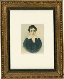 19th Century Watercolour - Boy in Blue