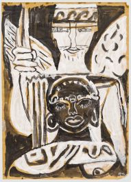 Ewart Johns (1923-2013) - 1994 Gouache, Eros and Psyche