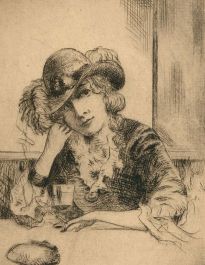 Herbert Cutner (1881-1969) - Mid 20th Century Etching, Bitter Sweet