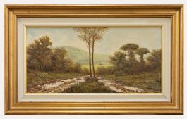 Corrado Risi (b.1932) - Framed 20th Century Oil, Campagne
