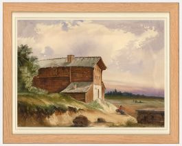 Follower of Simeon Fort (1793-1861) - Framed Watercolour, A Moment to Rest