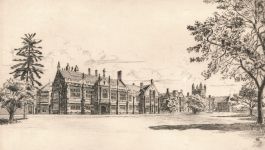 Austin Platt (1912-1988) - Etching, University of Sydney School of Medicine