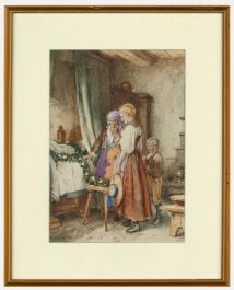 G. G.  - 19th Century Watercolour, Mourning