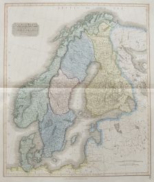 John Thomson (1777-1840) - 1830 Map Engraving, Scandinavia