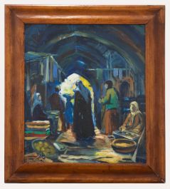 Maher Harb  - 1991 Oil, Mosul Street Market