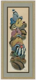 Re Valde - Framed Contemporary Watercolour, Peruvian Figures