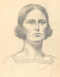 Ernest Proctor (1886-1935) - Graphite Drawing, Study of a Lady