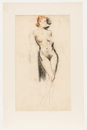 Early 20th Century Pastel - Statuesque Nude