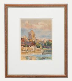 F.L. Blancherty - Framed Mid 20th Century Watercolour, Riverside Town