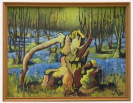Keith Barrett - 1980 Oil, Stump