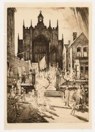 George Worsley Adamson - 20th Century Etching, Whit Monday