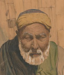 Mid 20th Century Watercolour - Gentleman in a Blue Turban