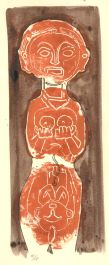 Karel Lek (1929-2020) - Mid 20th Century Mixed Media, Female Totem II