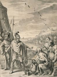 Cornelis van Caukercken (1626-1680) - 17th Century Engraving, Chryses & Agamemon
