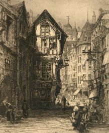 William Renison (1866-1940) - Early 20th Century Etching, City of Rouen