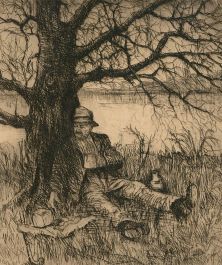 Herbert Cutner (1881-1969) - Early 20th Century Etching, Spot of Lunch