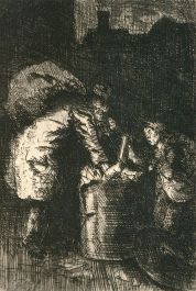 Herbert Cutner (1881-1969) - Early 20th Century Etching, The Bin Divers