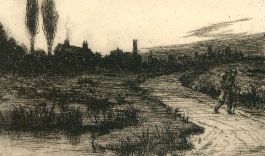 Herbert Cutner (1881-1969) - Early 20th Century Etching, Walking the Lane