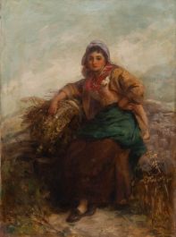 Thomas Kent Pelham (fl.1860-1891) - Late 19th Century Oil, After the Harvest