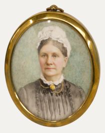 Miniature 19th Century Watercolour - Victorian Lady