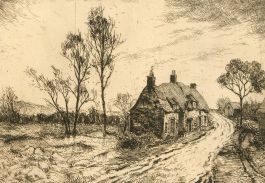 Herbert Cutner (1881-1969) - Mid 20th Century Etching, A Windy Day