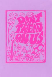 Isabelle Mulvany - 2023 Linoprint, Don't Tread on Us (Purple)