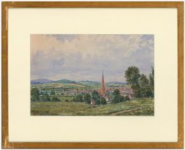 John Weston Gough (1929-2019) - Watercolour, An English Country Town