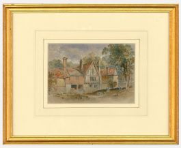 Attrib. Thomas Leeson Rowbotham N.W.S. (1823-1875) - Watercolour, Tudor House