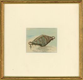 Framed Early 20th Century Watercolour - Study of a Buoy
