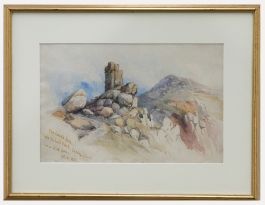 Framed Mid 19th Century Watercolour - The Land's End, from the last mock