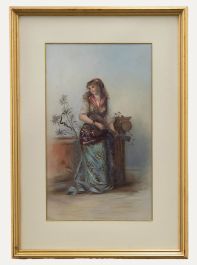 Framed Late 19th Century Oil - Portrait of a Turkish Performer