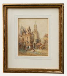 Henry Schafer (1833-1916) - Mid 19th Century Watercolour, A Market in Normandy