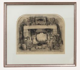 Graham Clarke (b.1941) - Framed 20th Century Etching, The Hearth